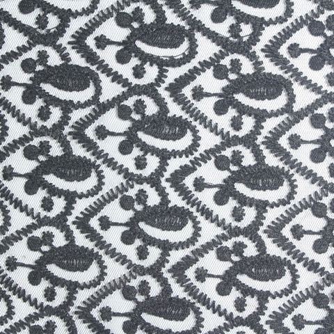 Black Floral Mesh, Polyester