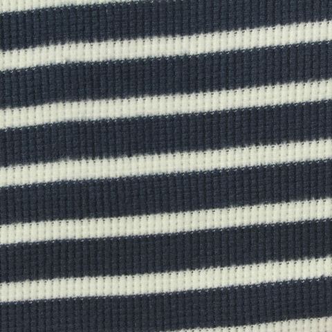 Striped Brushed Polyester Stretch Waffle Knit Fabric