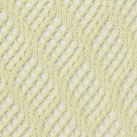 Cream Diamond Pointelle Knit, Poly-Cotton