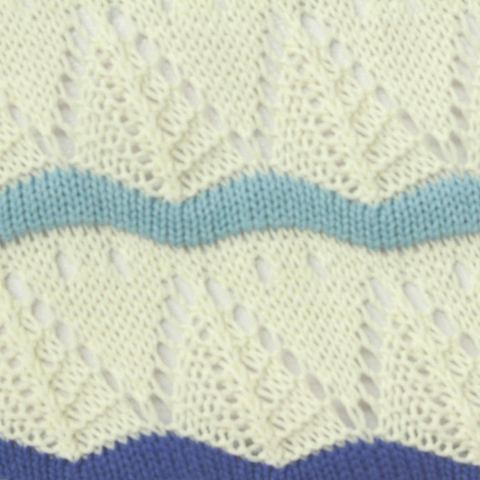 Cream Zigzag Pointelle Knit, Poly-Cotton
