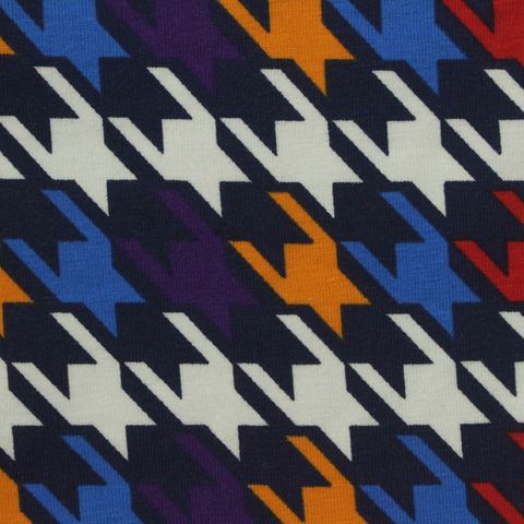 Printed Cotton Stretch Fleece Fabric