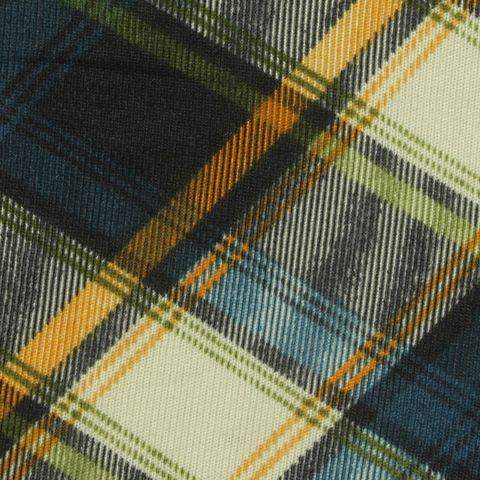 Bold Plaid Brushed Polyester Stretch Chunky Knit Fabric