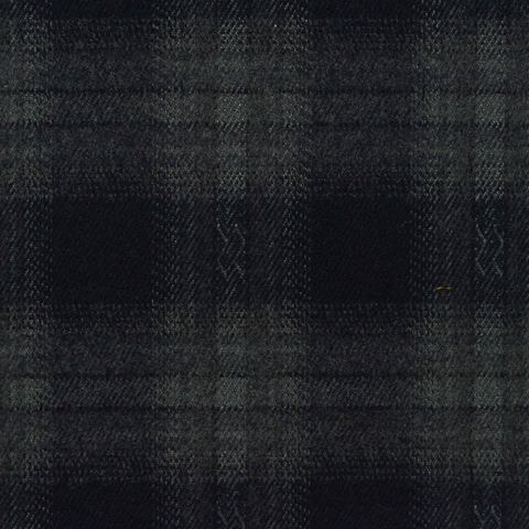 Bold Plaid Brushed Polyester Viscose Stretch Woven Fabric