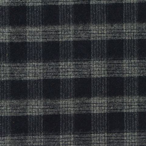 Bold Plaid Brushed Polyester Viscose Stretch Woven Fabric