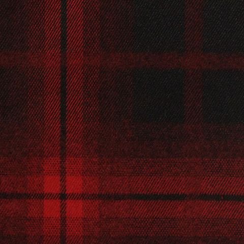 Red Plaid Woven, Poly-Viscose