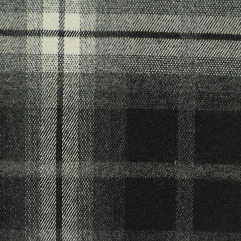 Black Plaid Woven, Poly-Viscose