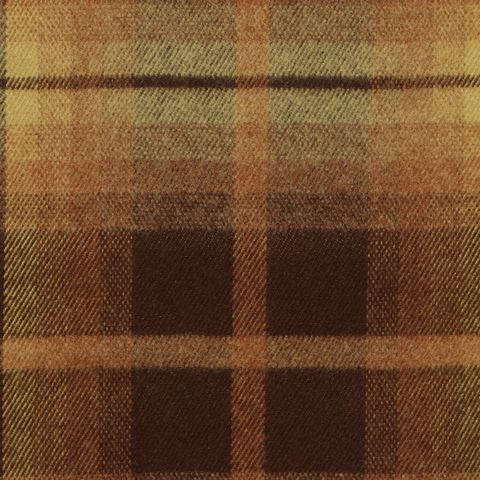 Brown Plaid Woven, Poly-Viscose