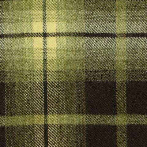 Olive Plaid Woven, Poly-Viscose