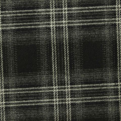 Bold Plaid Brushed Polyester Viscose Stretch Woven Fabric