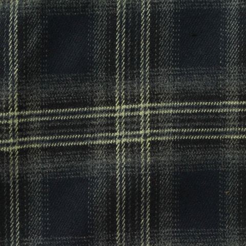 Bold Plaid Brushed Polyester Viscose Stretch Woven Fabric