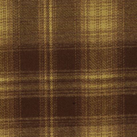 Brown Plaid Woven, Poly-Viscose