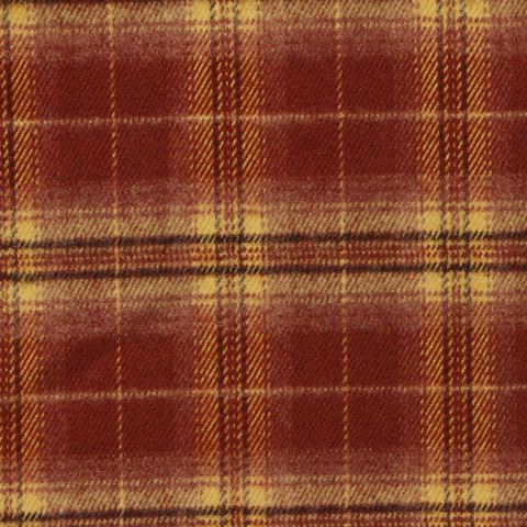 Red Plaid Woven, Poly-Viscose