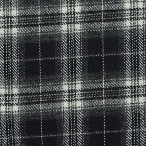 Black Plaid Woven, Poly-Viscose