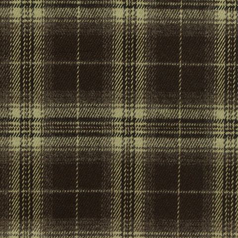 Brown Plaid Woven, Poly-Viscose