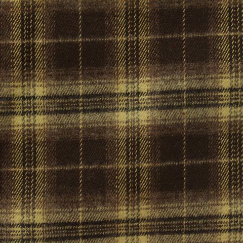 Brown Plaid Woven, Poly-Viscose