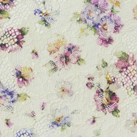 Bold Floral Nylon Stretch Lace Fabric