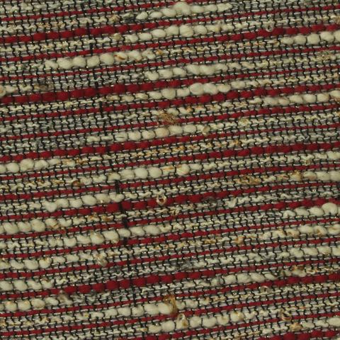 Fine Striped Polyester Cotton Metallic Bouclé Fabric