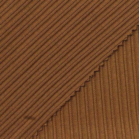 Jacquard Polyester Viscose Stretch Rib Knit Fabric