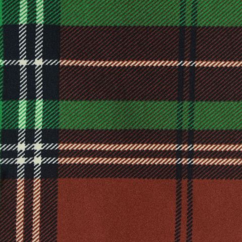 Bold Plaid Brushed Polyester Stretch Milk Silk Knit Fabric