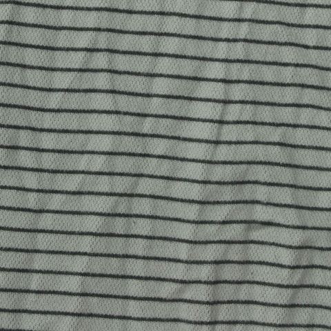 Fine Striped Brushed Polyester Stretch Birdseye Knit Fabric