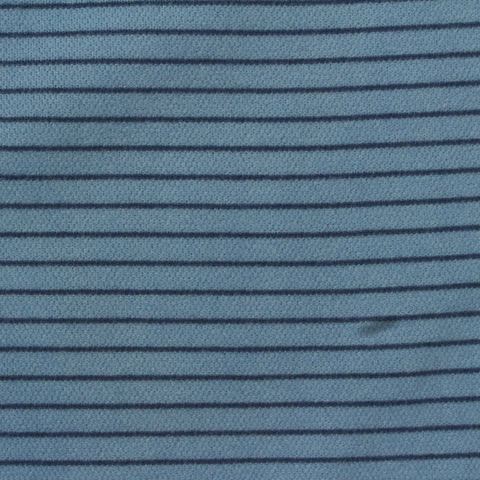 Fine Striped Brushed Polyester Stretch Birdseye Knit Fabric
