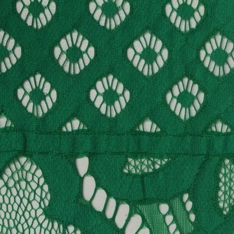 Green Floral Lace, Nylon-Cotton