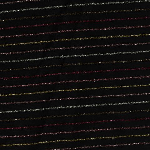 Silver Stripes Knit, Nylon-Metallic