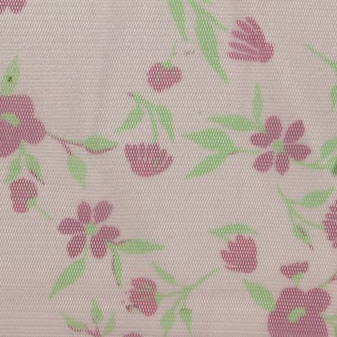 Floral 100% Polyester Mesh Fabric