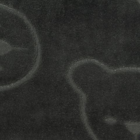 Dark Grey Tone-on-Tone Velvet, Cotton-Poly