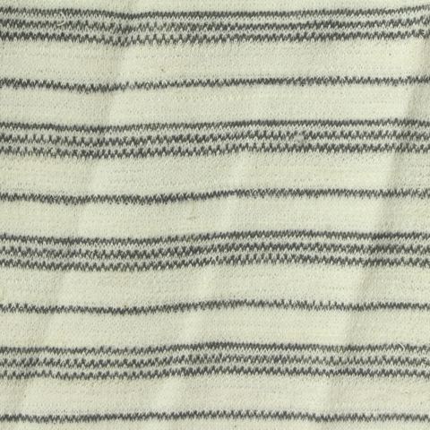 Fine Striped Slub Polyester Cotton Stretch Bouclé Fabric