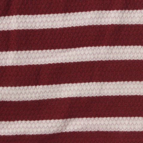 Striped Polyester Viscose Stretch Knit Fabric