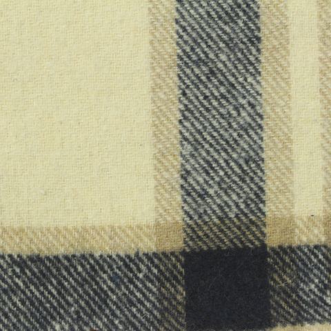 Bold Plaid Acrylic Viscose Wool Coating Fabric