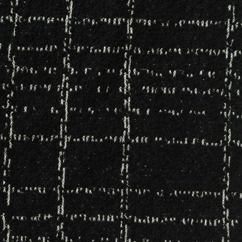 Black Check Bouclé, Poly-Viscose