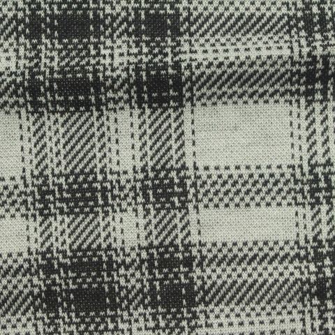 Bold Plaid Polyester Stretch Knit Fabric