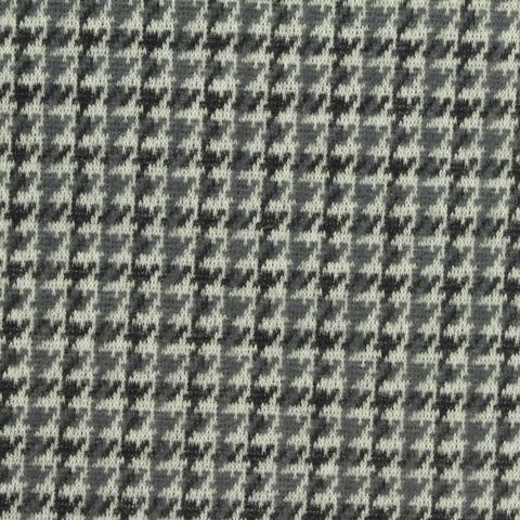Fine Plaid Brushed Polyester Stretch Knit Fabric