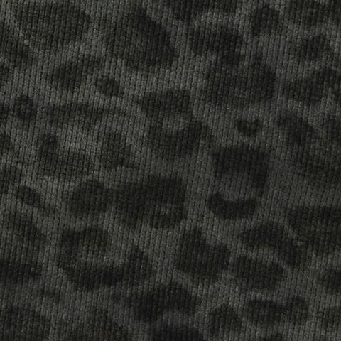 Dark Grey Leopard Bouclé, Polyester