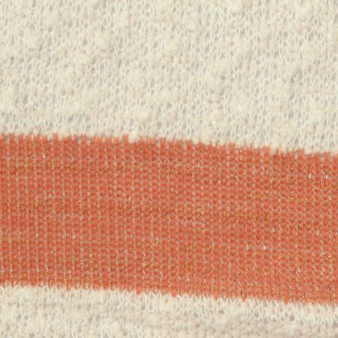 Bold Striped Polyester Viscose Metallic Chunky Knit Fabric