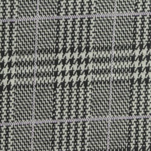 Plaid Polyester Stretch Knit Fabric