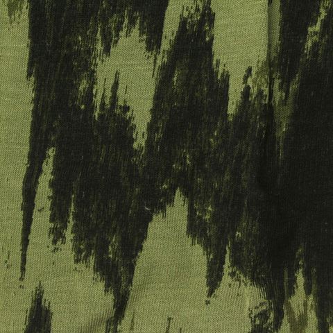 Dark Green Brushstroke French Terry, Modal-Poly