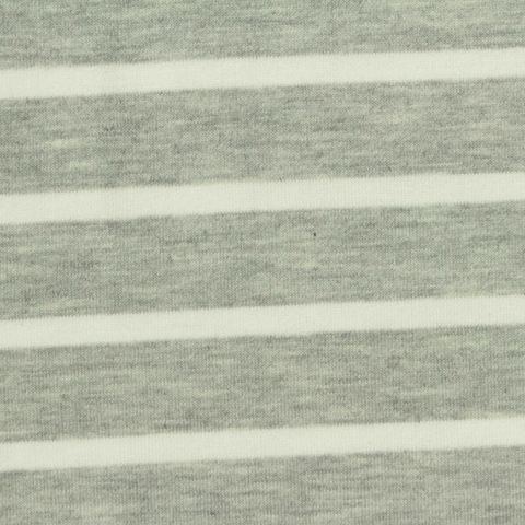 Striped Polyester Viscose Stretch French Terry Fabric
