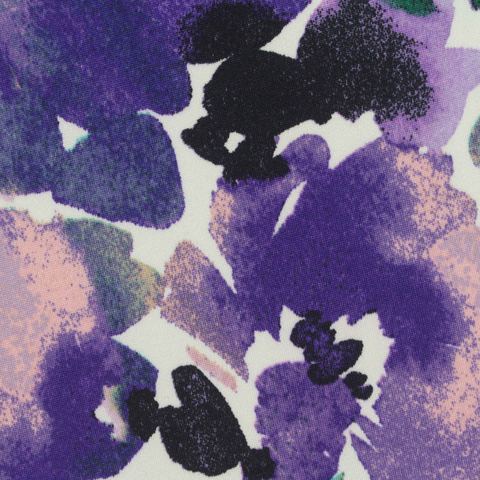 Bold Floral Polyester Stretch Milk Silk Knit Fabric