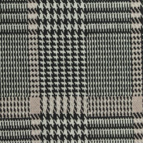 Plaid Polyester Viscose Stretch Knit Fabric