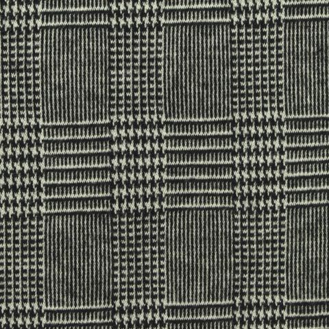 Bold Plaid Brushed Viscose Polyester Stretch Knit Fabric