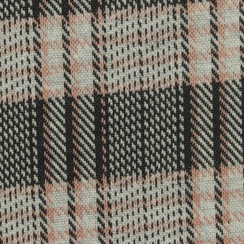 Bold Plaid Polyester Stretch Knit Fabric
