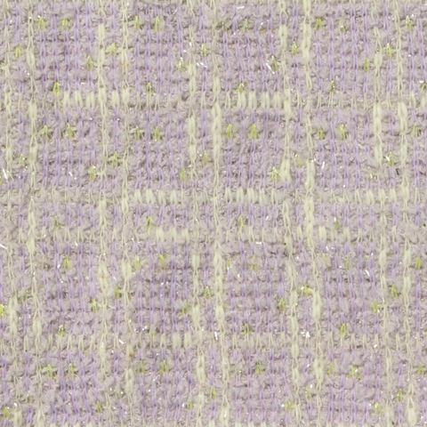Plaid Polyester Cotton Metallic Bouclé Fabric