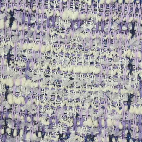 Jacquard Slub Polyester Cotton Metallic Bouclé Fabric