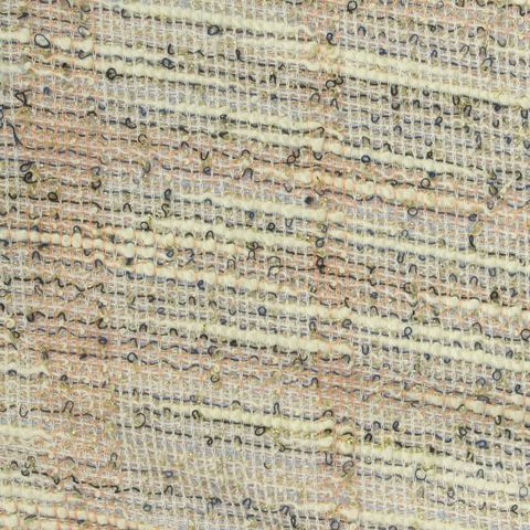 Cream Horizontal-Stripe Bouclé, Poly-Cotton