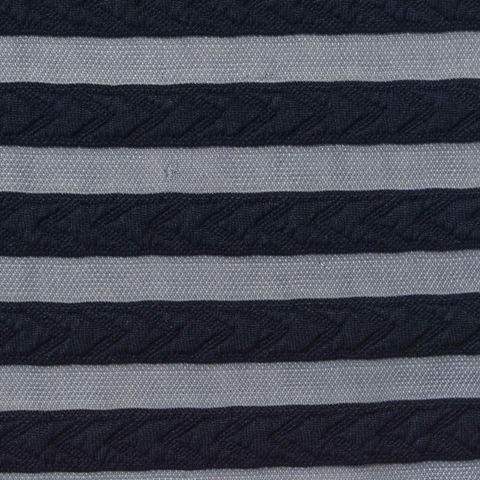 Striped Polyester Stretch Knit Fabric