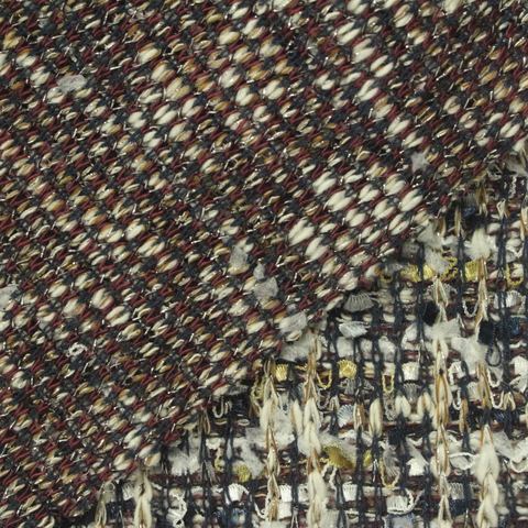 Jacquard Cotton Polyester Blend Metallic Bouclé Fabric