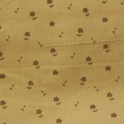Fine Floral 100% Cotton Corduroy Fabric